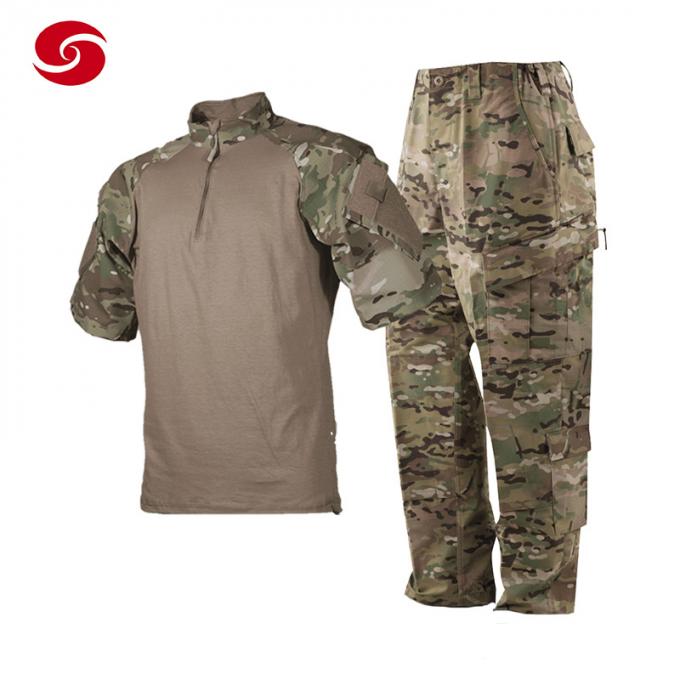 Van de Camouflagekostuums van het kikkergevecht het Militaire Tactische Overhemd met het Stootkussen van de Knieelleboog