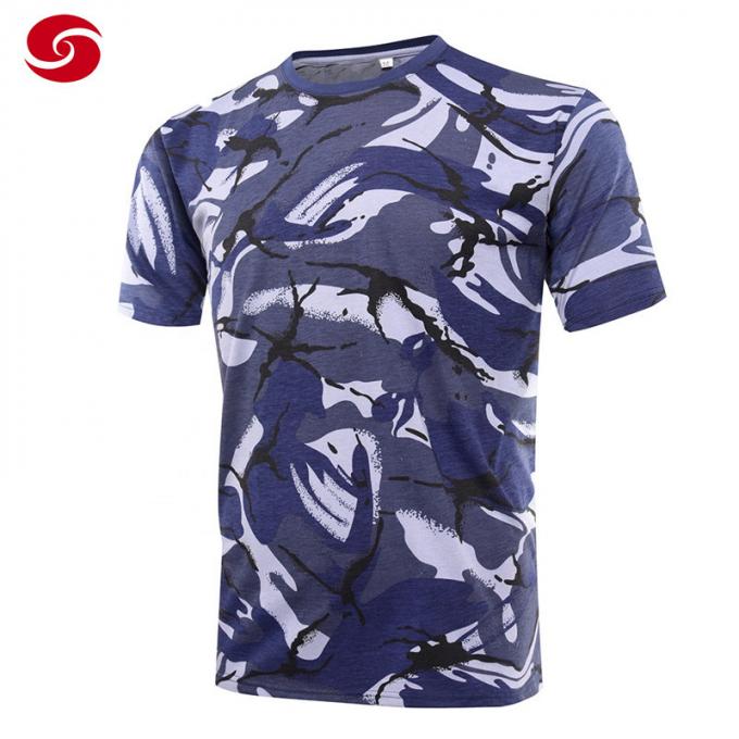 Britse Marine Camouflage Military Army Tactical-Katoenen T-shirt voor Mensen