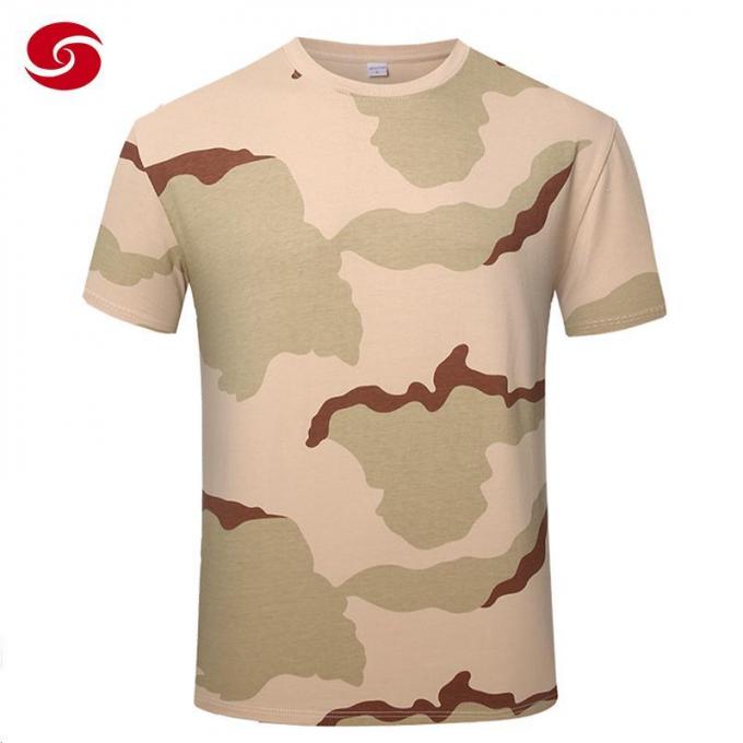 De Militaire T-shirt van de trikleurencamouflage voor de Mens