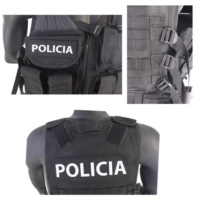Hoog - van het de Veiligheids Tactische Vest van de kwaliteits het Zwarte Politie Vest van het Leger Multifunctionele Airsoft
