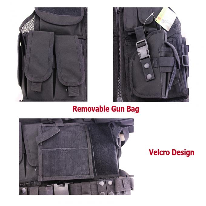 Hoog - van het de Veiligheids Tactische Vest van de kwaliteits het Zwarte Politie Vest van het Leger Multifunctionele Airsoft
